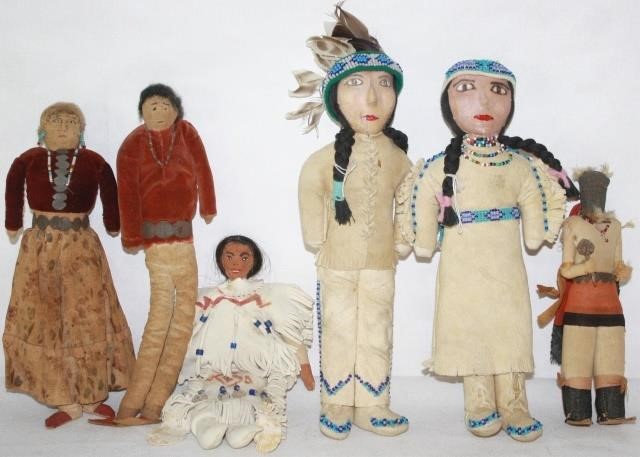 Appraisal: COLLECTION OF NATIVE AMERICAN DOLLS TOINCLUDE CLOTH KACHINA HIGH PAIR