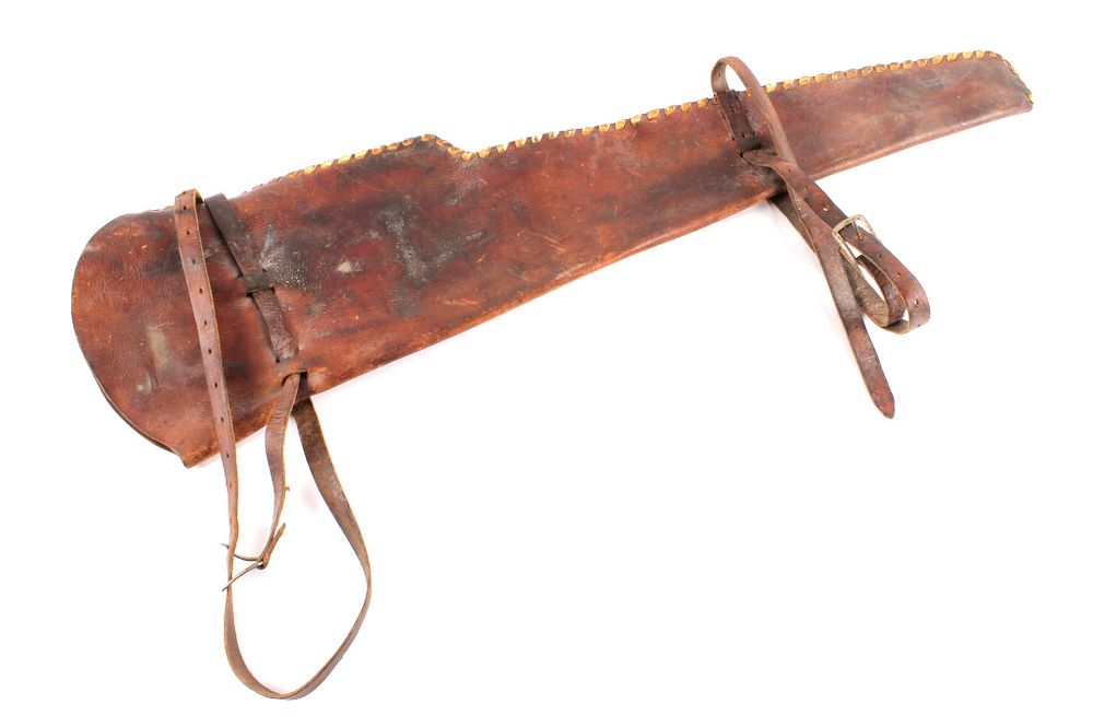 Appraisal: Leather Saddle Rifle Scabbard c Early 's For your consideration