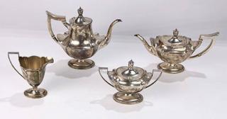 Appraisal: Antique Gorham sterling silver hot beverage suite in the Plymouth