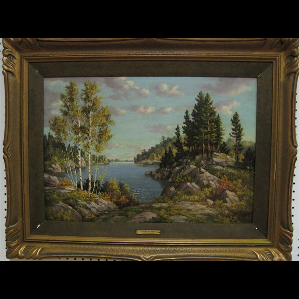 Appraisal: GEORGIAN BAY OTTO PLANDING - CANADIAN OIL ON MASONITE TITLED