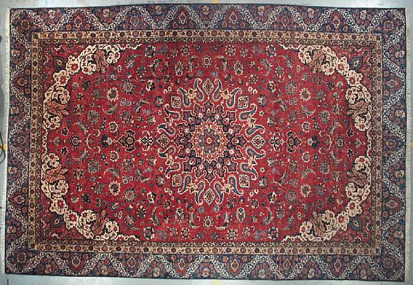 Appraisal: An Isfahan carpet Central Persia circa size approximately ft in