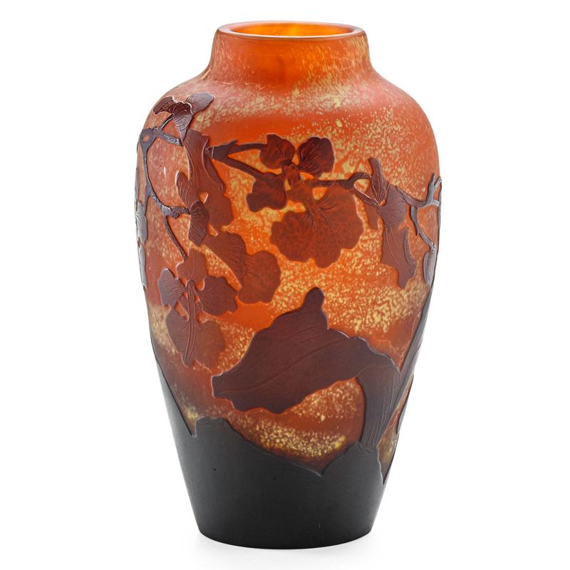 Appraisal: GALLE Cameo glass vase Condition Report area of minor polishing