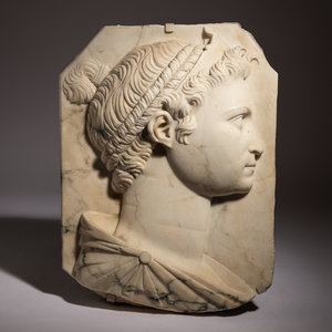 Appraisal: A North Italian Marble Portrait Relief Follower of Pietro Lombardo