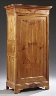 Appraisal: Louis Philippe Carved Cherry Armoire th c the canted corner