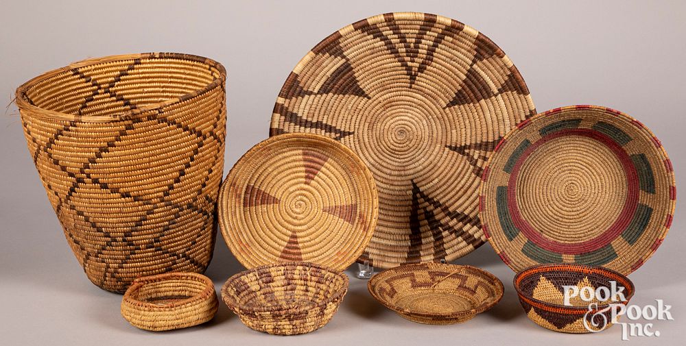 Appraisal: Collection of various tribal baskets Collection of various tribal baskets