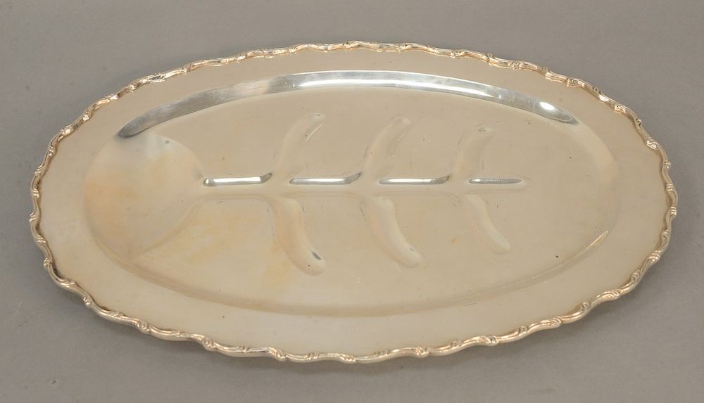 Appraisal: Sterling silver meat tray Well and Tree Hecho en Mexico