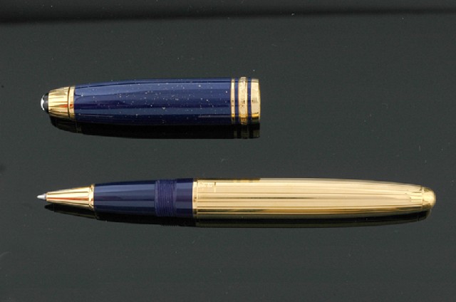 Appraisal: A MONT BLANC PEN The ball point pen of gilded