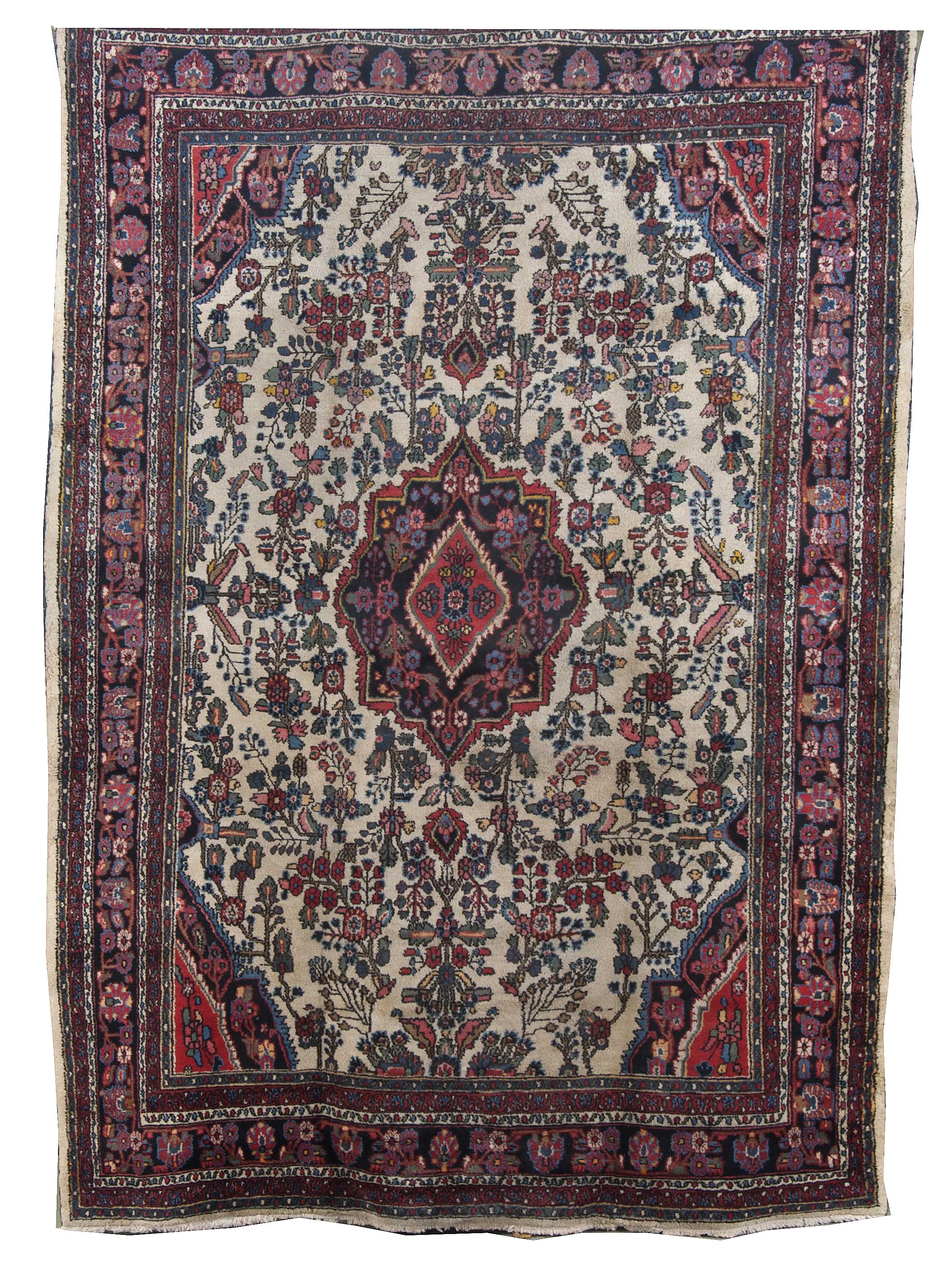 Appraisal: ORIENTAL RUG KAPOUTRANG ' x ' Gabled medallion of bright