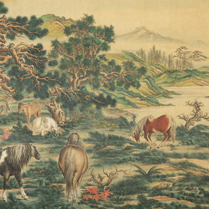 Appraisal: A Chinese Painting on Paper After Lang Shining th Century