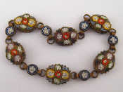 Appraisal: A gilt metal micromosaic bracelet approx cm long