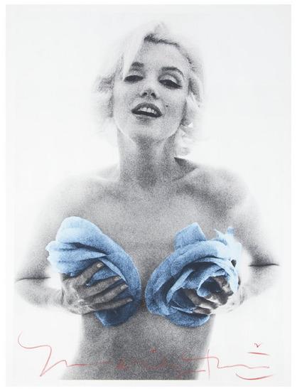 Appraisal: Bert Stern b Marilyn in Blue Iris print printed later