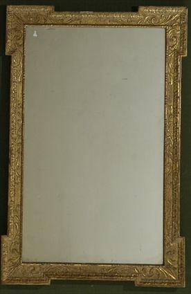 Appraisal: George II-Style Carved and Gessoed Giltwood Mirror