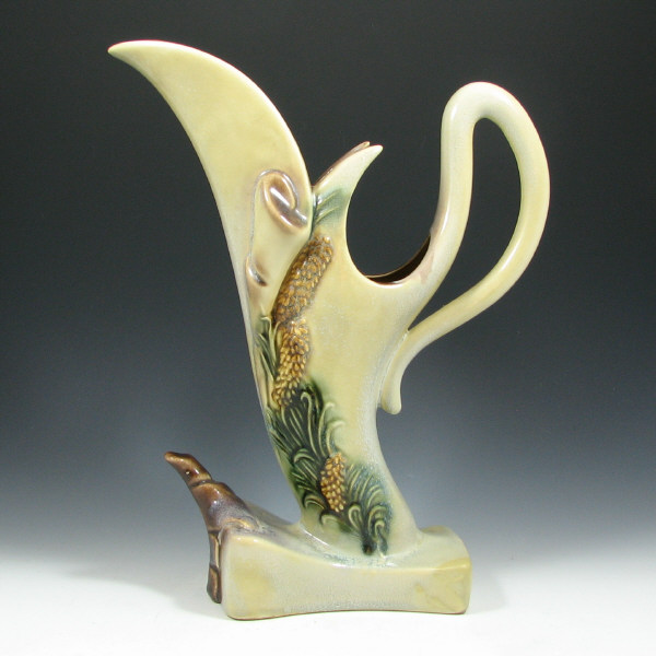 Appraisal: Hull Parchment Pine S- Pitcher - Mint Hull Parchment Pine