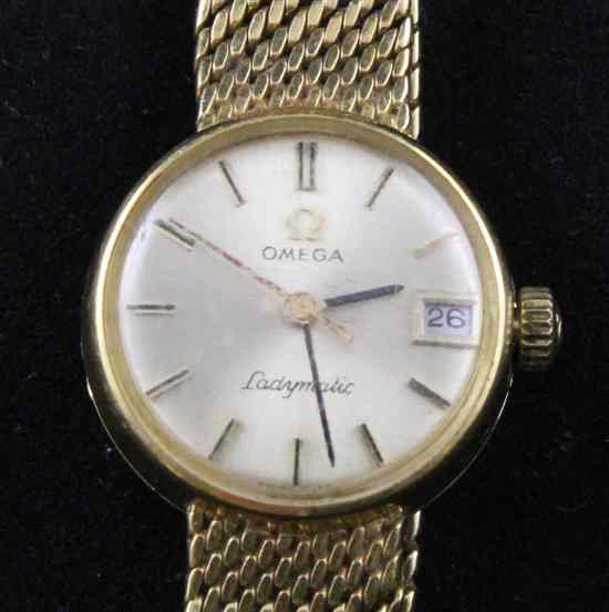 Appraisal: A lady's 's ct gold Omega Ladymatic wrist watch with