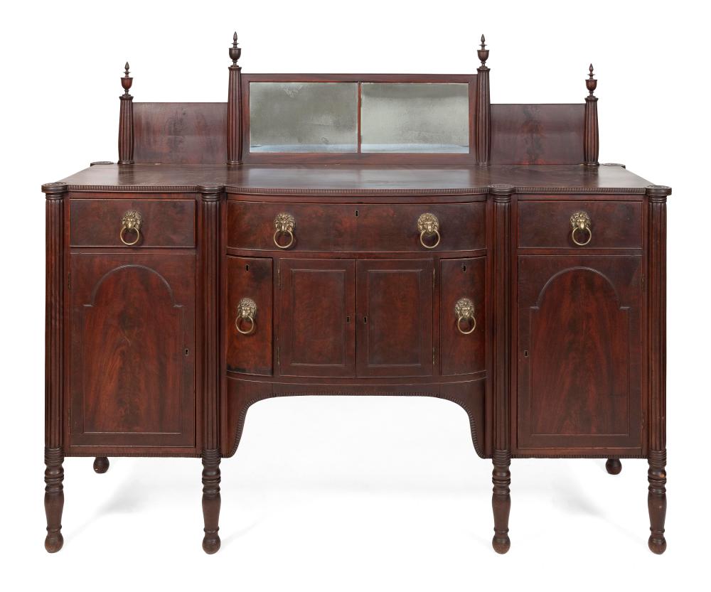 Appraisal: SHERATON SIDEBOARD MASSACHUSETTS CIRCA HEIGHT WIDTH DEPTH SHERATON SIDEBOARD Massachusetts