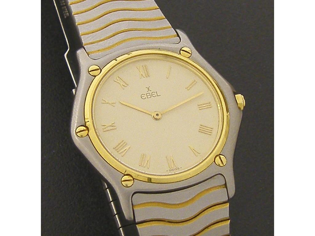 Appraisal: Ebel Sportswave steel and gold gentleman's bracelet watch ref serial