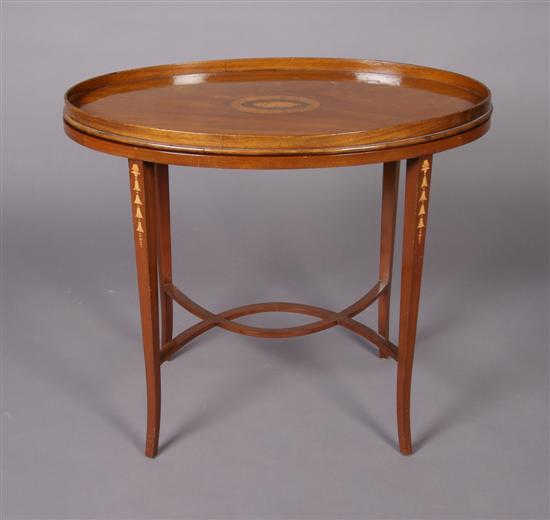 Appraisal: A George III Inlaid Tray Table Height x width x