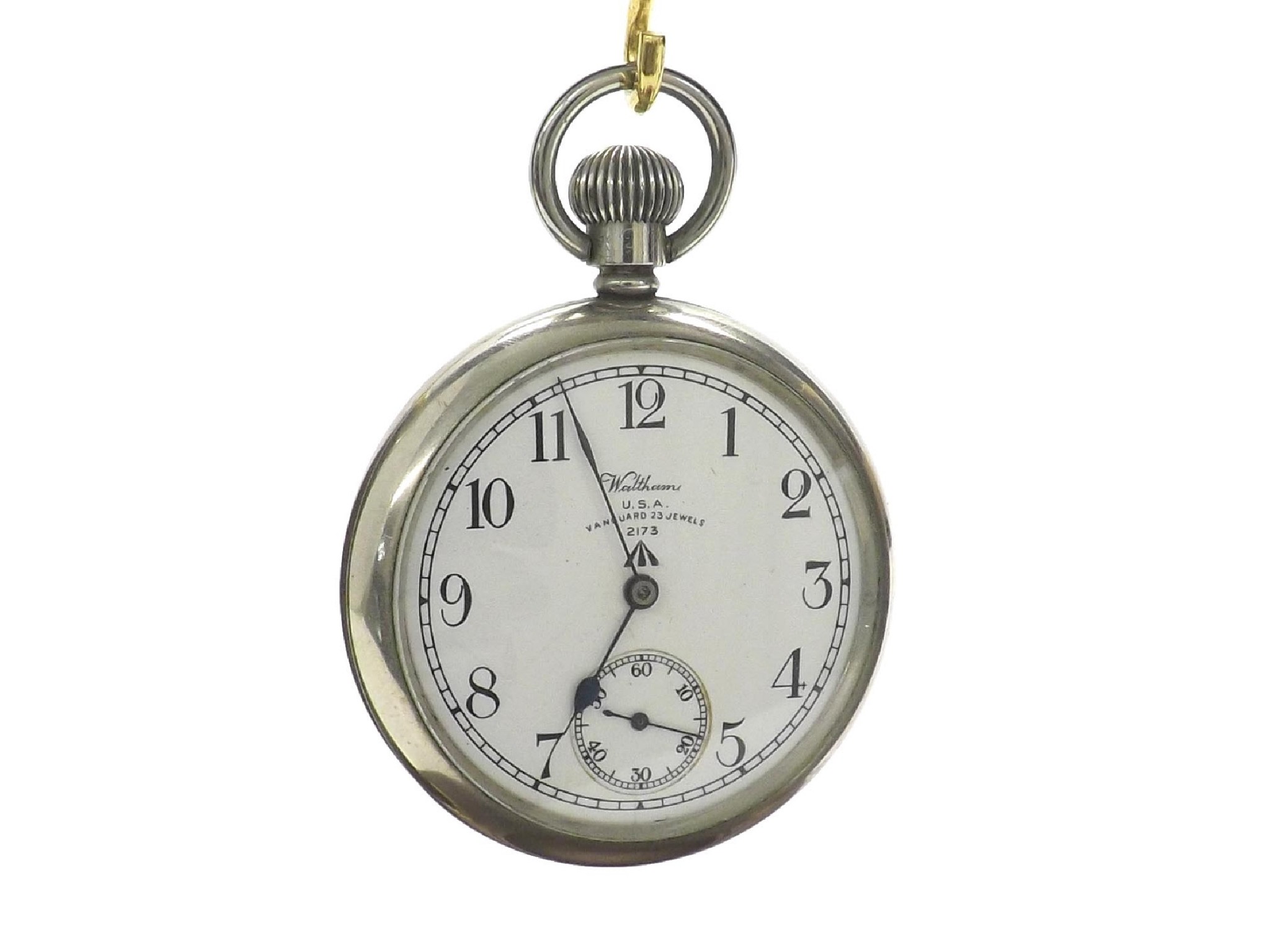 Appraisal: Waltham Air Ministry issue nickel cased lever pocket watch Vanguard