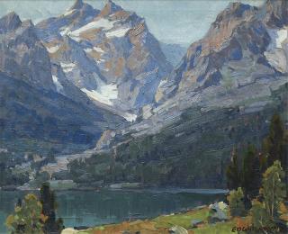 Appraisal: Edgar Alwin Payne ''Jenny Lake'' Grand Tetons Wyoming signed lower