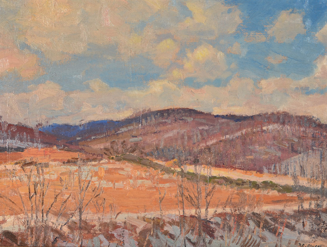 Appraisal: OWEN Robert Emmett American - New England Winter Valley Landscape