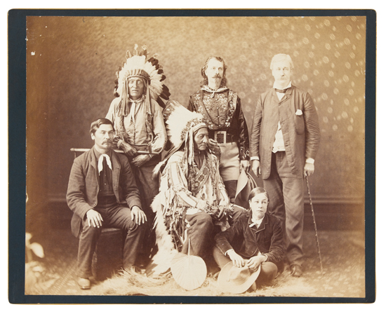 Appraisal: WESTERN PHOTOGRAPHS Group photograph of Buffalo Bill Cody Sitting Bull