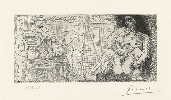 Appraisal: PABLO PICASSO Le Pientre et son Mod le Etching on