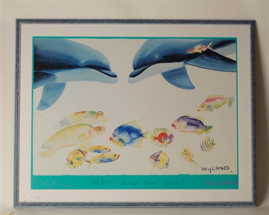 Appraisal: Wyland Who Invited These Guys Print framed x