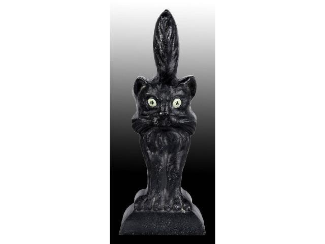 Appraisal: Cat with Tail Up Cast Iron Doorstop Description Cat's tail