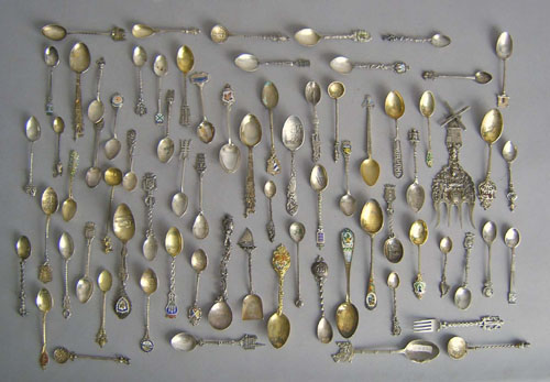 Appraisal: Approx silver souvenir spoons