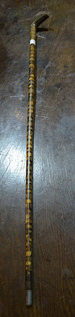 Appraisal: A Victorian horn walking stickwith whistle to the handle