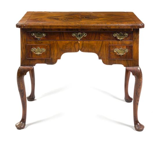 Appraisal: Sale Lot A George I Style Burl Walnut Lowboy th