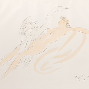 Appraisal: Reuben Nakian American - Leda and the Swan Watercolor signed