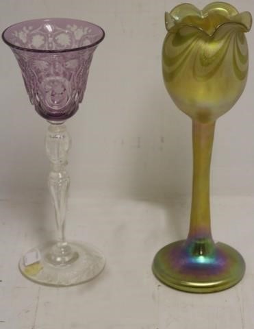 Appraisal: STEUBEN ART GLASS PIECES EARLY TH C TOINCLUDE A TALL