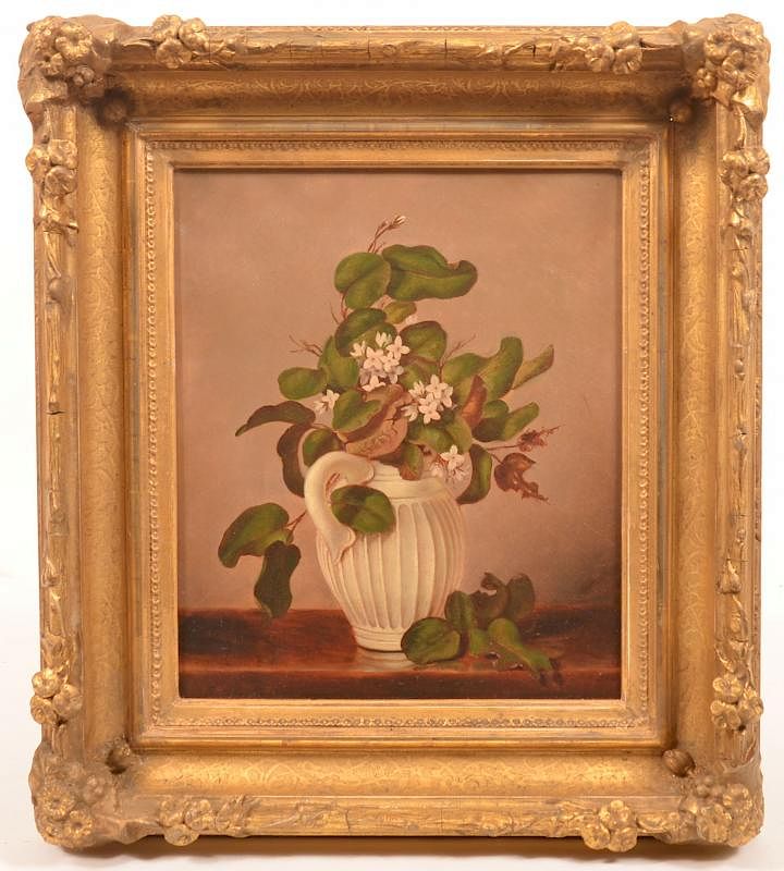 Appraisal: Frederick Batcheller Floral Still Life Painting th Century Oil on