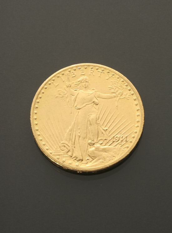 Appraisal: U S St Gaudens Twenty-Dollar Gold Coin Dated D