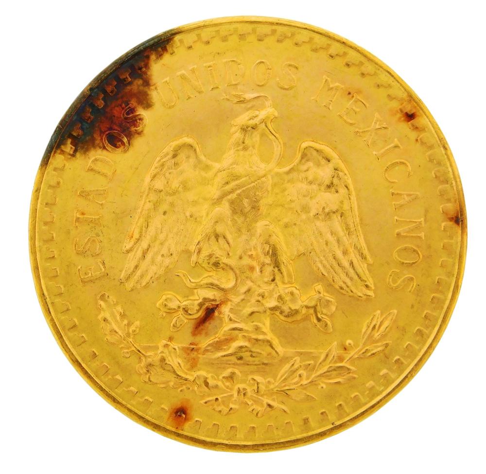 Appraisal: COIN Mexico Pesos Gold coin uncirculated details with a large