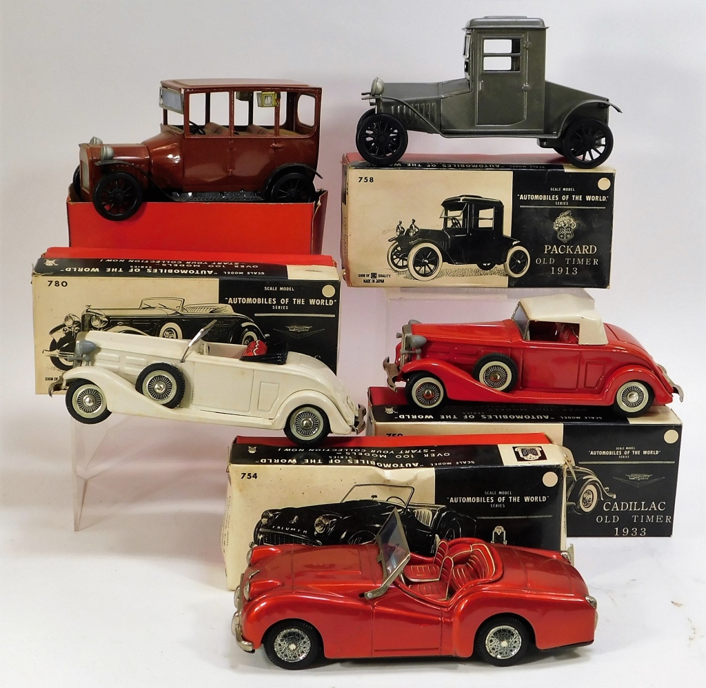 Appraisal: BANDAI AUTOMOBILES OF THE WORLD MODELS W BOXES Japan Early