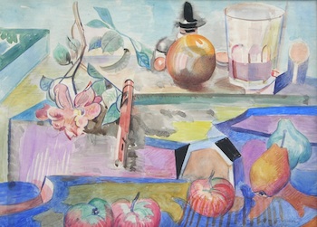 Appraisal: William Sommer American - Still Life of Fruit Watercolor on