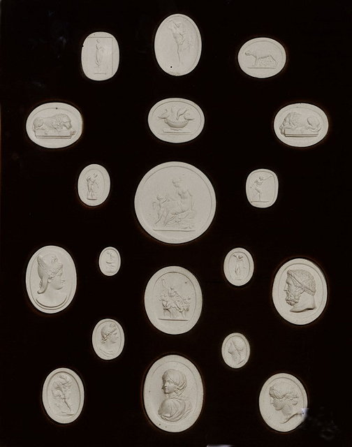 Appraisal: A set of th Century plaster medalliions showing classical figures