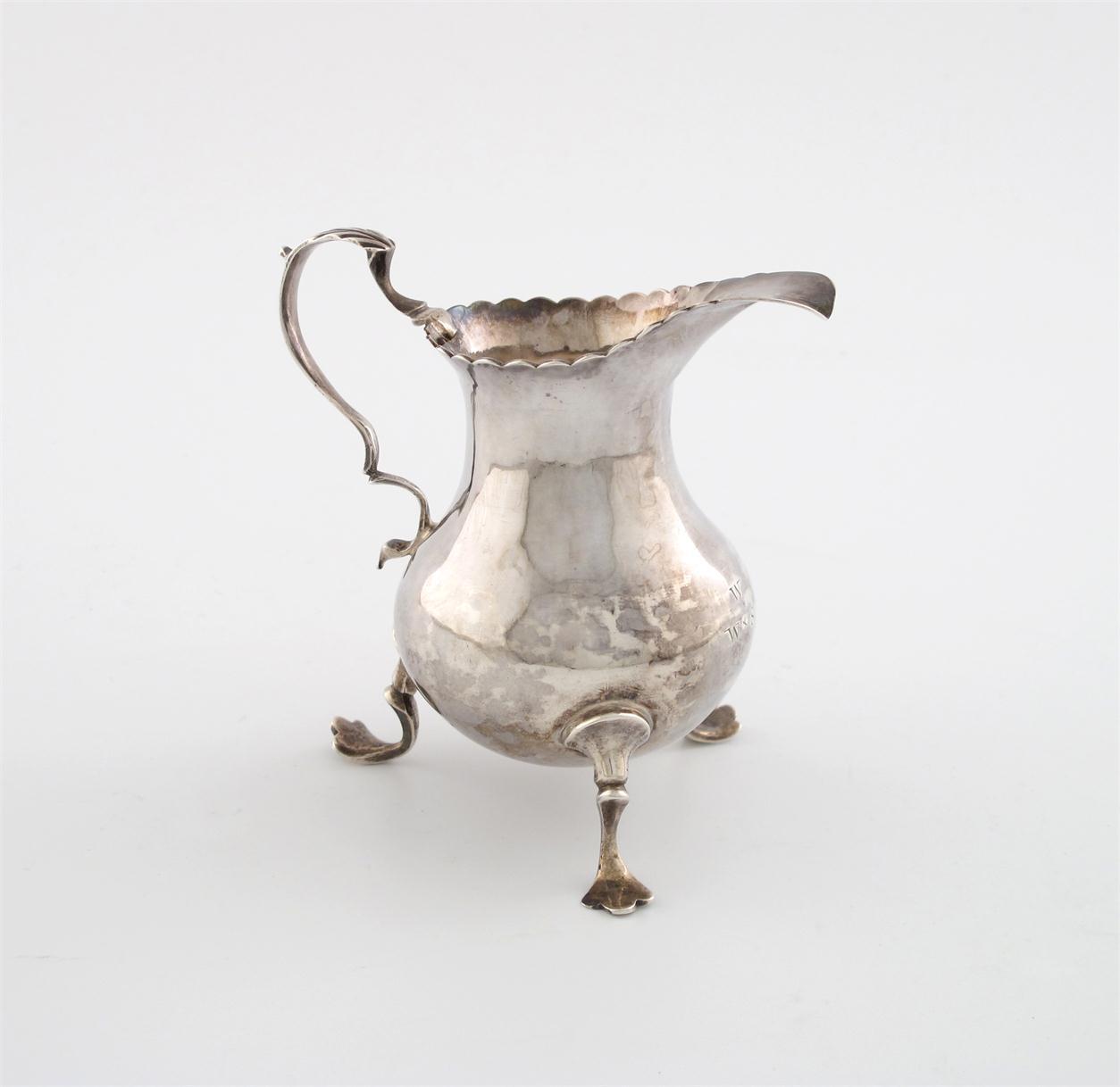 Appraisal: A George II silver cream jug