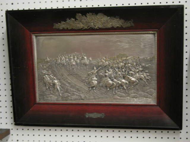 Appraisal: Silvered Military Brazil Independence Plaque - th anniversary original decorated