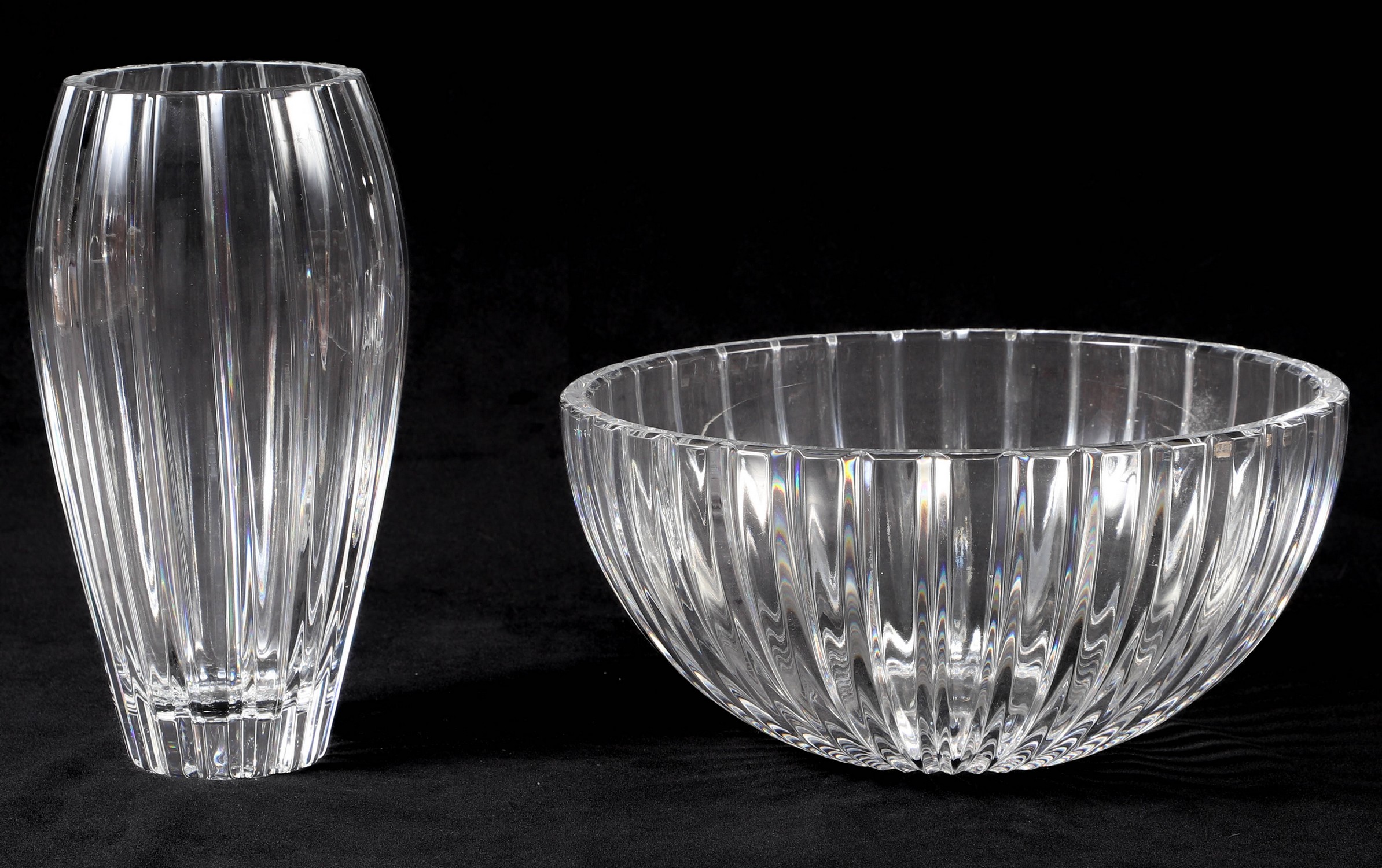 Appraisal: Pcs Waterford crystal c o Palladia round serving bowl -