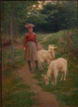 Appraisal: Unknown Artist Continental School Pastoral Scene Oil on canvas not