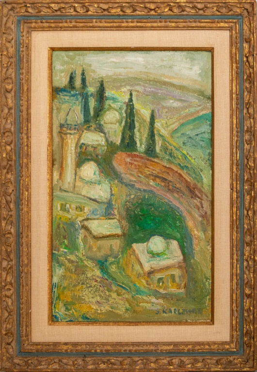 Appraisal: SIMON KARCZMAR LANDSCAPE OIL ON CANVAS Simon Karczmar Israeli -