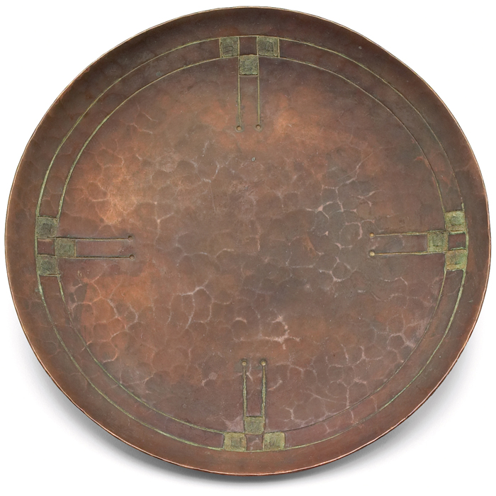 Appraisal: Roycroft plates two one shown both in hammered copper with