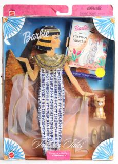 Appraisal: Mattel Egyptian Princess Barbie Costume MIB Consisting of a hieroglyph-covered