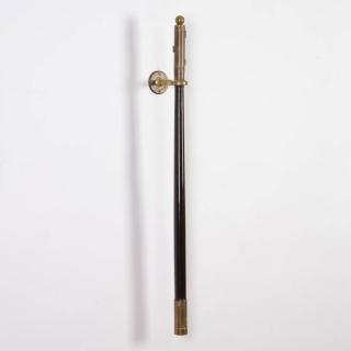 Appraisal: English gimbaled marine stick barometer thermometer th c stamped Johnson