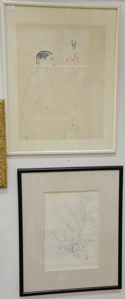 Appraisal: Ten piece lot Four Toulouse Lautrec lithographs including clown and