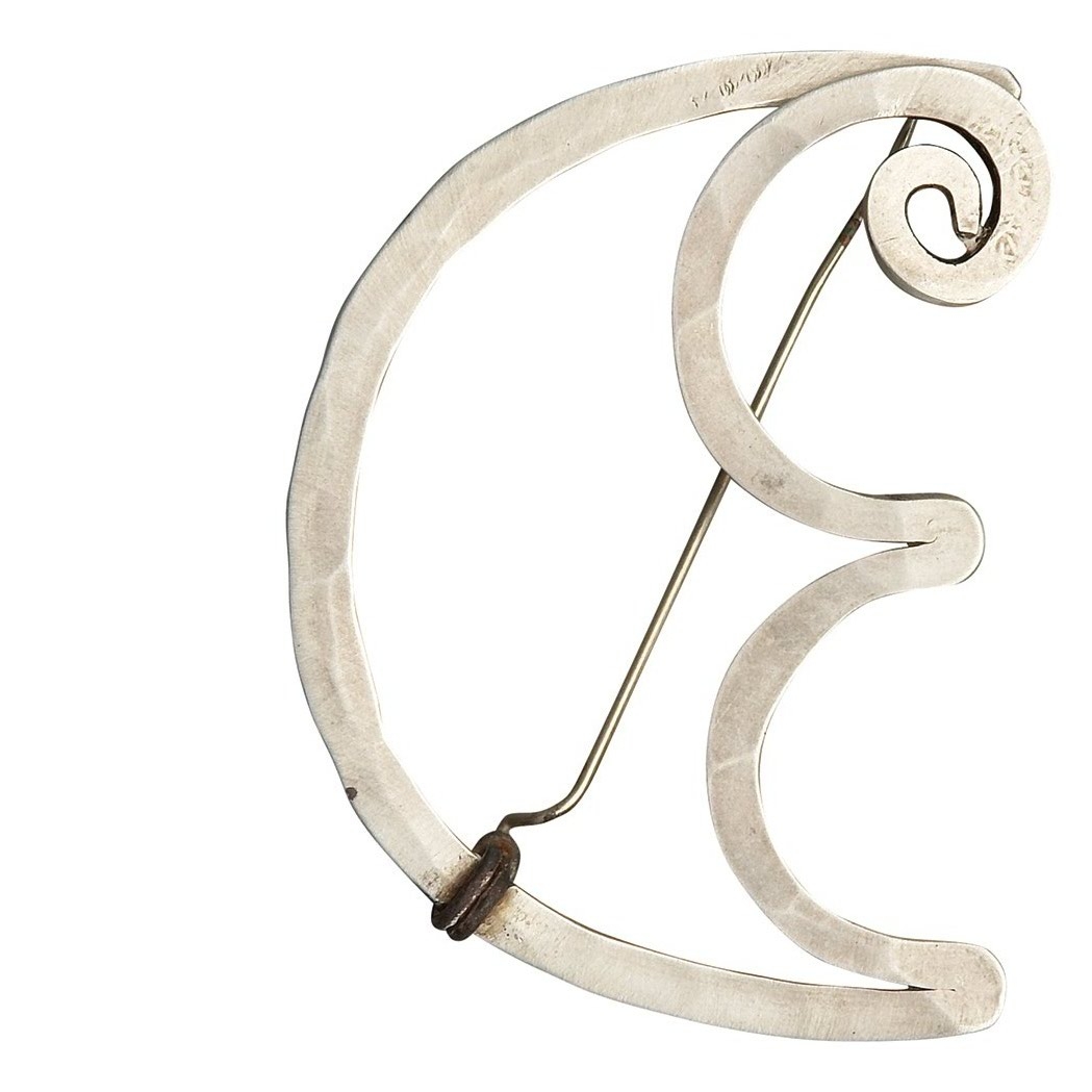 Appraisal: Alexander Calder American - C E Pin circa Hammered silver