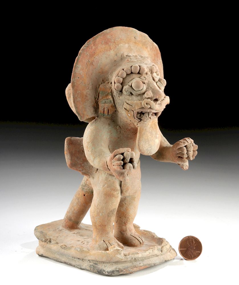 Appraisal: Jamacoaque Pottery Jaguar Shaman Figure Pre-Columbian Ecuador Jamacoaque culture ca